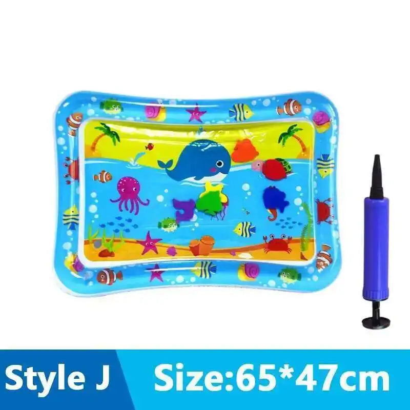 tapis jeu d'eau chat pompe motif marin poisson lit gonflable interactif