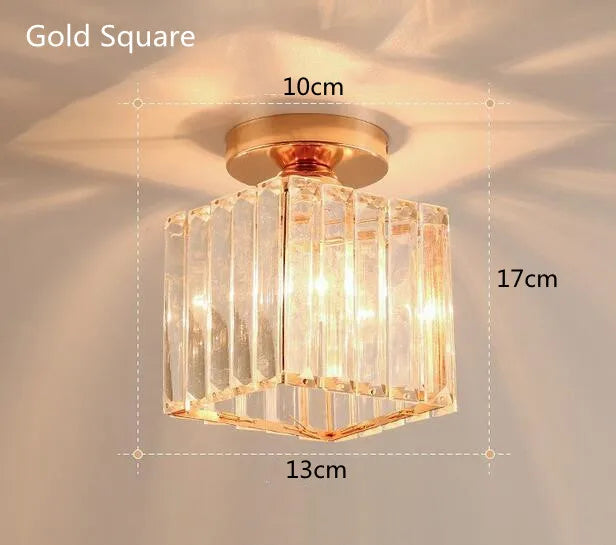 lampe moderne cristal noir doré transparent rayures horizontales