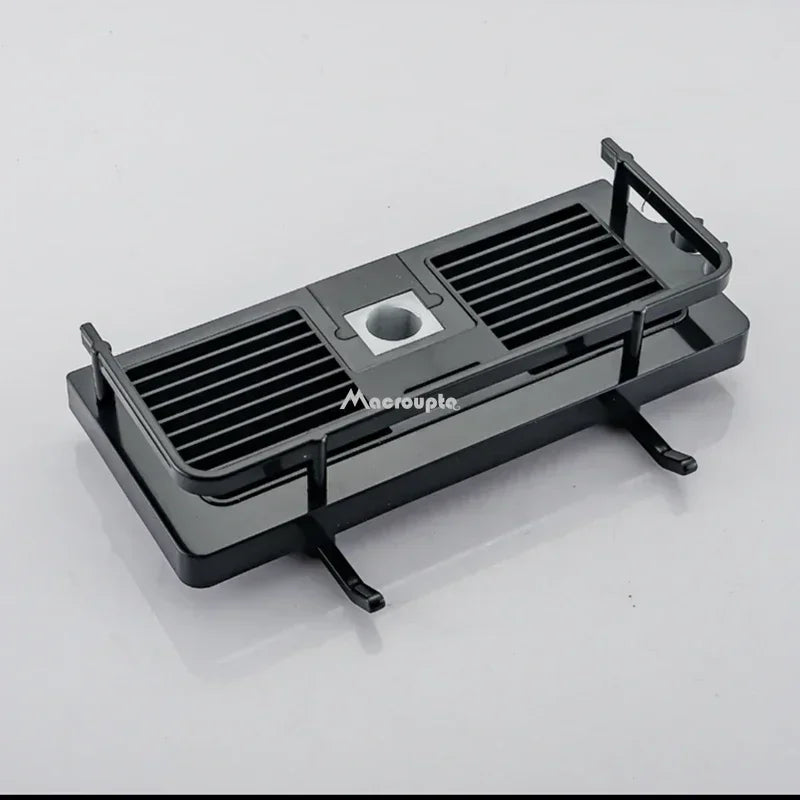 étagère douche moderne rayures horizontales blanc noir clips mural rechargeable minimaliste