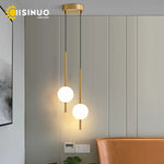 suspension lumineuse moderne or noir sphères blanches câble ajustable mural éclairage intérieur chambre salon