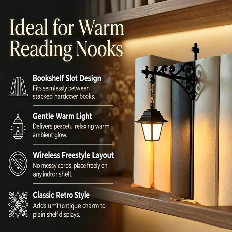 lampe décorative rétro fantôme livres suspension murale led transparente vintage