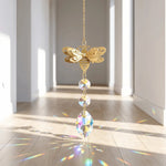 suncatchers abeille papillon cristal métal doré bohème décoratif lumineux or transparent