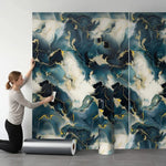 rideau décoratif moderne or rayures brillant adhésif élégant tissu rouleau chambre salon
