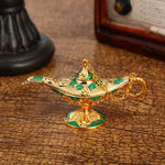 lampe aladdin miniature ornement florale orientale suspendue décoration dorée complexe