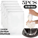 sac filtrant réutilisable nylon blanc cordon lait végétal fromage yaourt cuisine