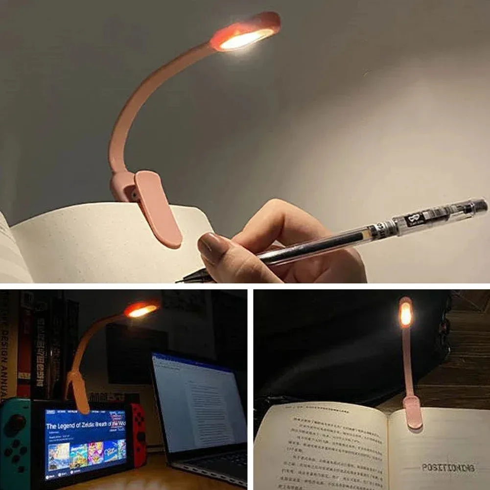 lampe lecture rechargeable led rose noir pinces flexible moderne minimaliste