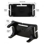 support téléphone noir minimaliste fentes sangle 62mm 31mm 26mm 24mm 225mm