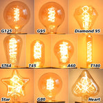 ampoules led décoratives transparentes spirale dorée vintage éclairage chambre salon écolier e27