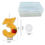 bougies numeriques jaune paillette pomme rouge anniversaire decoratif thème feuille verte paillettes dorées tringle