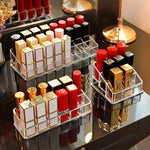organisateur maquillage transparent boîtes rangement rouges lèvres cosmétiques moderne minimaliste plastique multifonctionnel