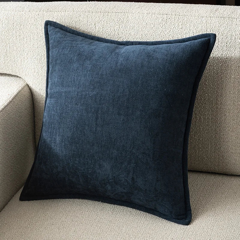 taies d'oreiller velours moderne marron bleu marine beige orange 40x40cm