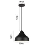 luminaire suspendu conique aluminium blanc noir moderne opaques salon chambre restaurant