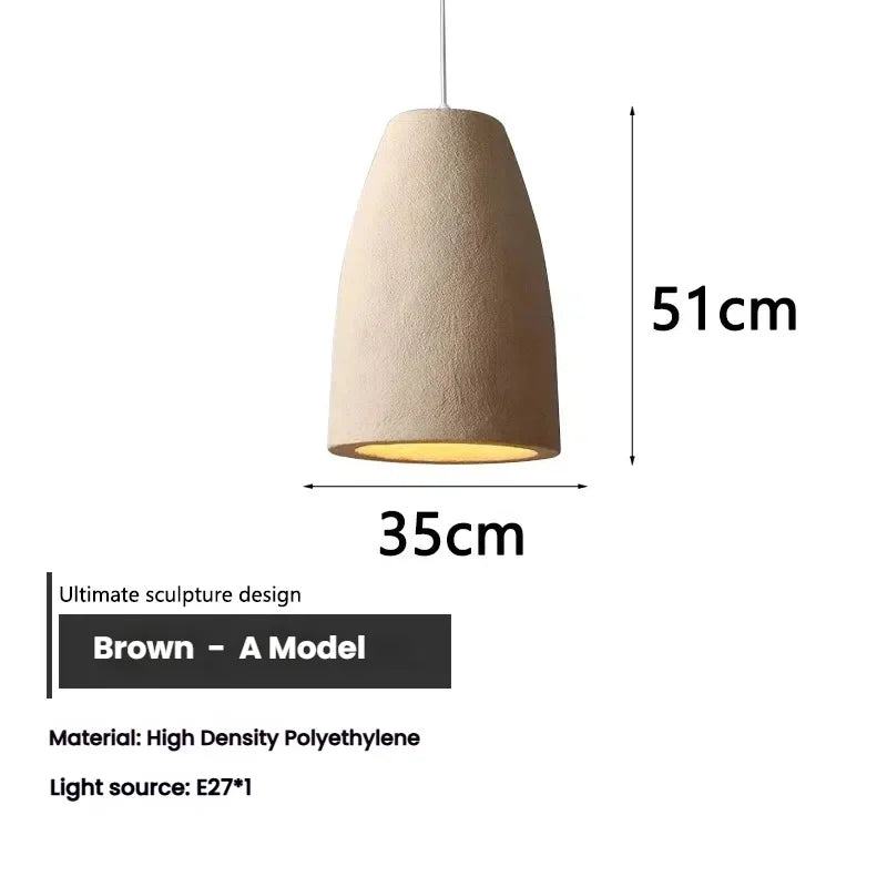 suspension lumineuse moderne beige clair texturée câble suspendu minimaliste lumière led