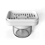 savon vaisselle 280ml distributeur verre transparent support savon pratique moderne cuisine blanc vert