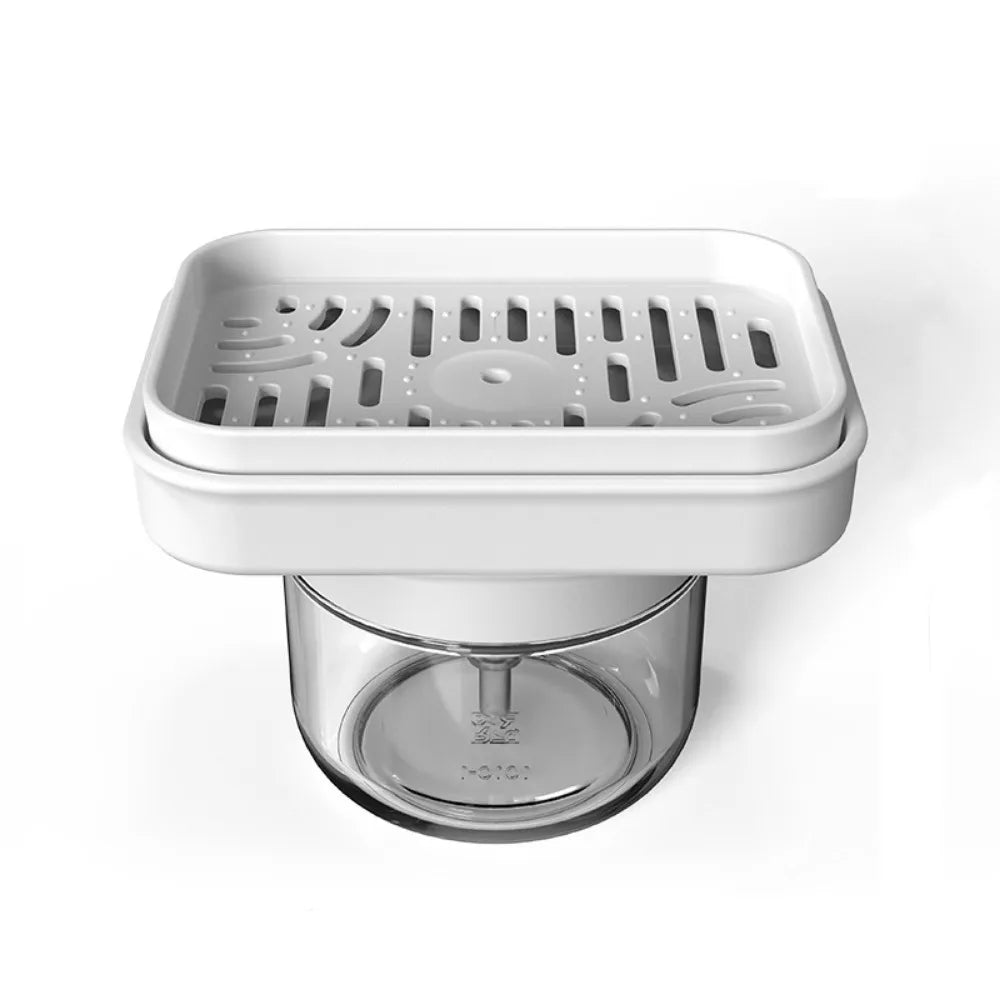 savon vaisselle 280ml distributeur verre transparent support savon pratique moderne cuisine blanc vert