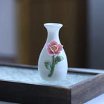 vases céramique artisanal poissons fleurs blanc bleu rouge vert