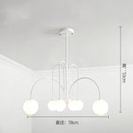 lustre moderne rouge noir doré sphères blanches opaques suspension salon chambre