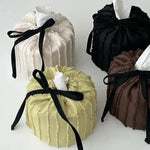 Sac mouchoirs soie rayures franges moderne noir beige clair foncé mouchoirs blancs