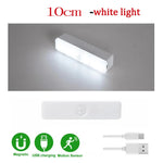 lampe led rechargeable aimantée détecteur mouvement 50cm 30cm 20cm 10cm blanc moderne autonomie