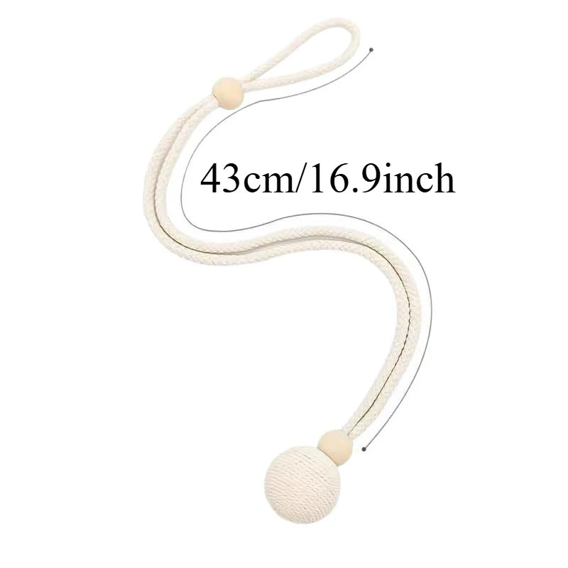 boucle rideau corde tressée coton blanc cassé moderne rustique fixe rideau transparent