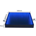 sol led danse noir multicolore grille carrés moderne câbles alimentation disco party