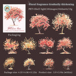autocollants transparents fleurs colorées arbre feuilles vertes scrapbooking journal intime 10 pièces multicolore