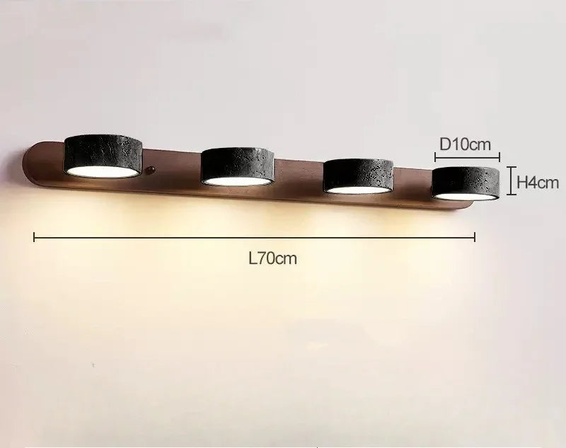 Applique murale LED moderne minimaliste pierre noire interrupteur chaîne japonais