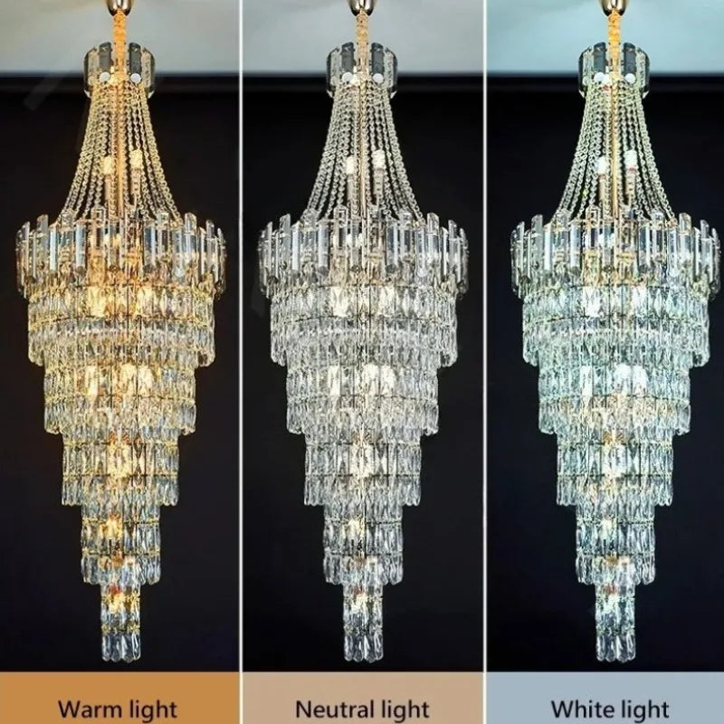 lustre cristal géométrique doré transparent moderne ampoules led semi encastré chambre salon