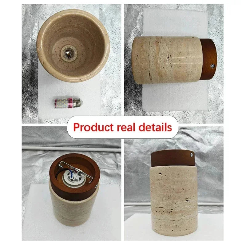 lampe led beige brun moderne minimaliste opacité texture marbre certifications sécurité flux lumineux
