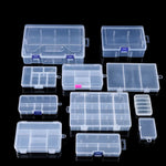 boîtes rangement transparentes empilables clips compartiments garage organisation bijoux diamants artisanat pilules