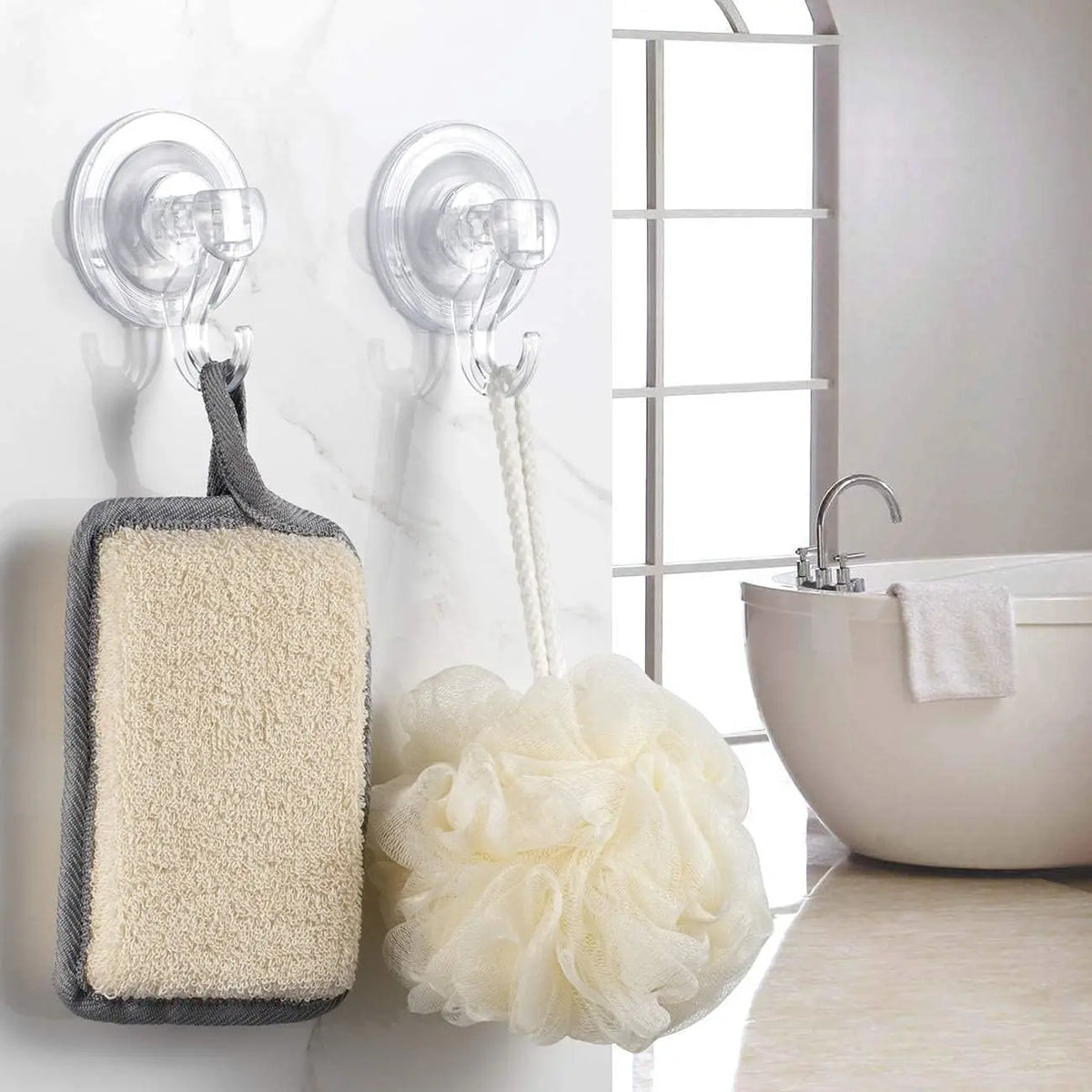 crochet mural transparent ventouse robuste support serviettes salle bain cuisine moderne étanche fixe mur