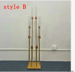 Support bougies moderne or transparent chandelles mariage 10 pièces table centrope