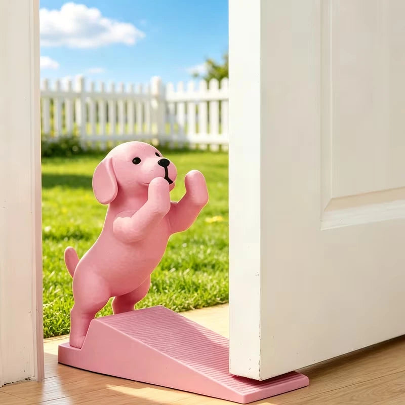 stoppeur porte chien blanc noir rose adhésif moderne protection mur sol