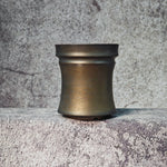 cache pot bronze porcelaine vintage rustique finition métallique plante succulente intérieur fleur unique