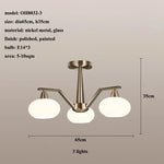 lustre moderne nickel mat opalescent led chambre salon suspension murale trois lumières