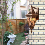 lampe murale classique dorée ornements floraux vintage éclairage maison fixations vis led ip65