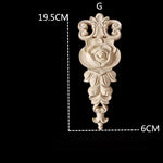appliques décoratives bois blanc artisanal fleurs sculptées baroque vintage miroir cadre mural