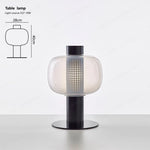 lampe table moderne ambre gris perforations circulaires transparente led 11w 15w chambre salon