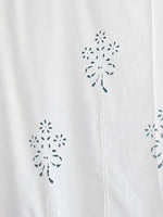 rideaux fenêtre lin beige floral semi transparent rustique franges domestique pastorale