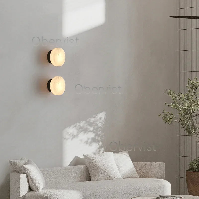 lampe murale cuivre led blanc marbré moderne autonome flux lumineux certifications sécurité