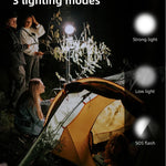ampoule led rechargeable blanc ridge moderne crochet camping travail lecture