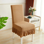 Housse chaise moderne rayées bleu gris vert élasthanne polyester amovible lavable