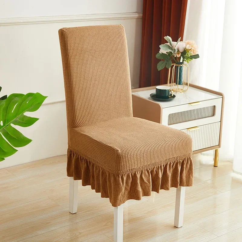 Housse chaise moderne rayées bleu gris vert élasthanne polyester amovible lavable