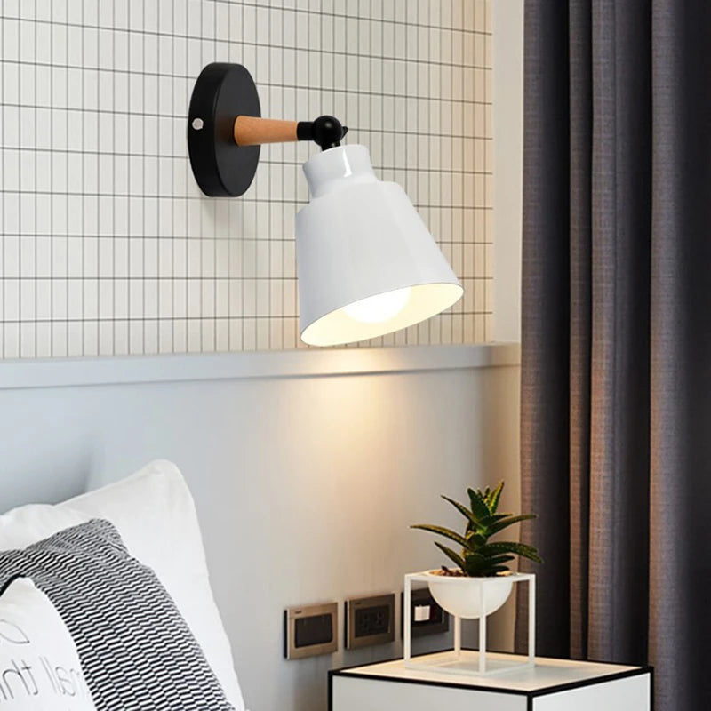 lampe murale moderne bois minimaliste blanc rose noir vert olive