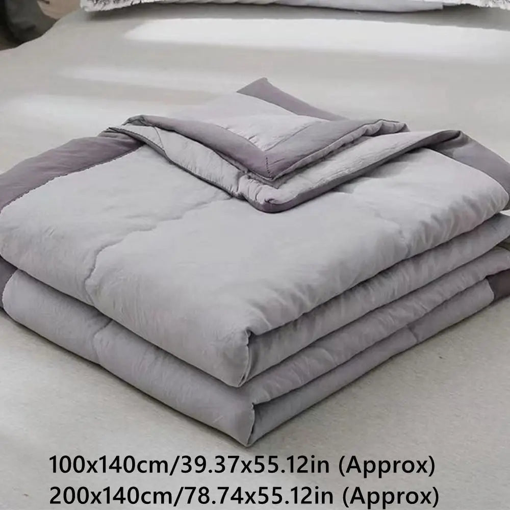 couverture rafraîchissante double face effet froid coton polyester portable moderne rose gris douce