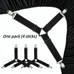 attaches élastiques clips métalliques noir blanc redutilitaires draps matelas fixations schémas explicatifs motifs carreaux
