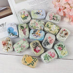 boîtes métal vintage fleur multicolores rangement bijoux emballage cadeau mariage respectueux environnement