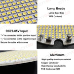 plaque led moderne blanc 6000k 300w 400w grille led fixations vis aluminium contemporainextérieur