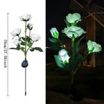 lumières solaires décoratives extérieures fleurs roses bleu jaune rouge blanc patio jardin moderne