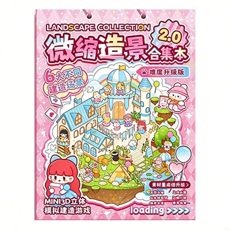 livre modélisation 3d illustrations scènes personnages mignons rose violet opaques